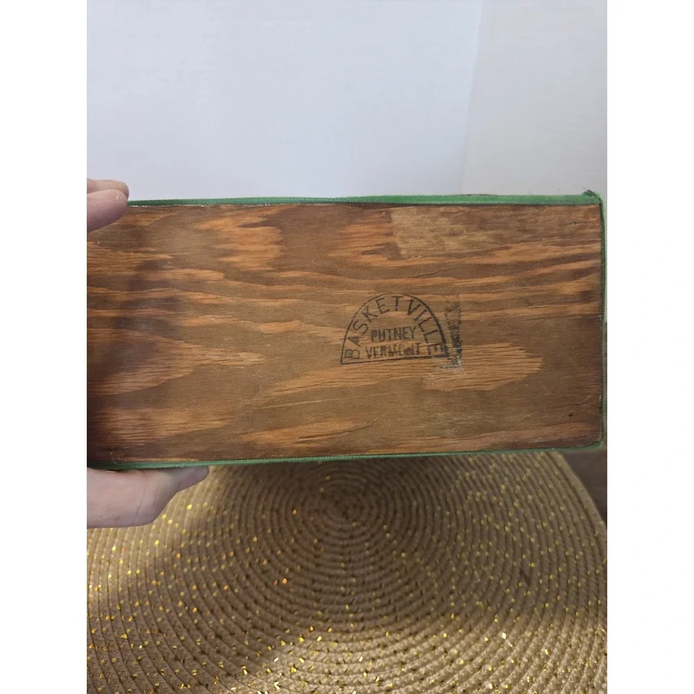 wooden Basketville picnic basket or box purse Vintage